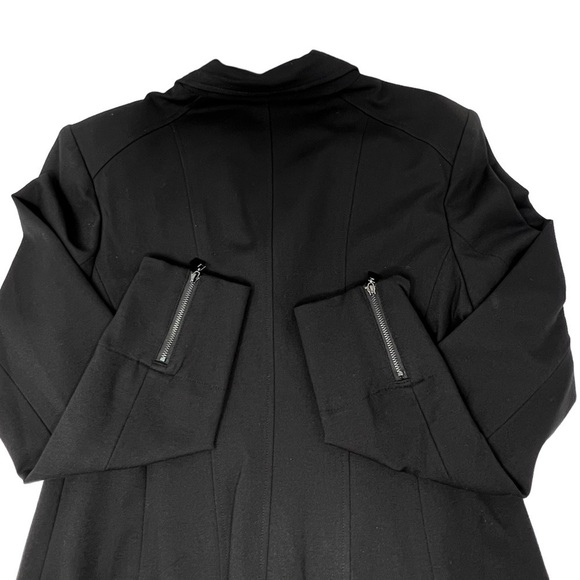 Grace Elements Black Zip Up Jacket Size 10 Zip Cuffs Neutral Fitted Classic Moto - Picture 12 of 14